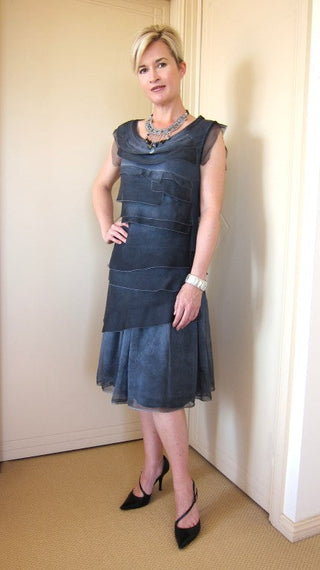 Buy charcoal Strapless Layered Top or Layered Skirt