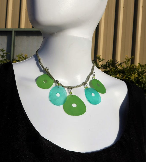 Aqua Shell Necklace