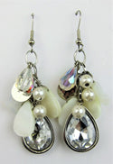 Crystal And Pearl Drop Earrings