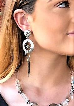 fashion earrings, ladies earrings, womens accessories, round earrings