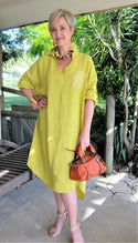 L577-Conti Moda Italian Natural Linen Dress