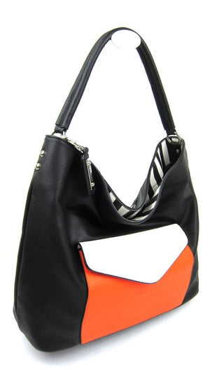 Orange Large Faux Leather Fashion Tote Shoulderbag, Pu Bag, Designer bag, Fashion Bag, orange vegan leather bags, vegan leather bags, vegan leather fashion bags, vegan leather fashion, vegan leather fashion accessories, vegan leather shoulder bags, stylish vegan leather bag, elegant vegan leather bags, fashionable vegan leather bags