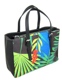 Tropical Medium Colourful Faux Leather Fashion Handbag/Shoulderbag, fashion accessories, unique design, women fashion, ladies bags, shoulder bag, handbag, tropical vegan leather bags, vegan leather bags, vegan leather fashion bags, vegan leather fashion, vegan leather fashion accessories, vegan leather shoulder bags, stylish vegan leather bag, elegant vegan leather bags, fashionable vegan leather bags