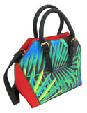 unique faux leather bag, fashion accessories, unique design, women fashion, ladies bags, shoulder bag, handbag, Tropical Medium Colourful Faux Leather Fashion Structured Handbag, tropical vegan leather bags, vegan leather bags, vegan leather fashion bags, vegan leather fashion, vegan leather fashion accessories, vegan leather shoulder bags, stylish vegan leather bag, elegant vegan leather bags, fashionable vegan leather bags