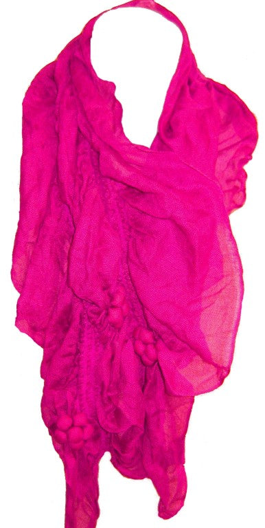 ladies fashion accessories, magenta scarf, winter scarf