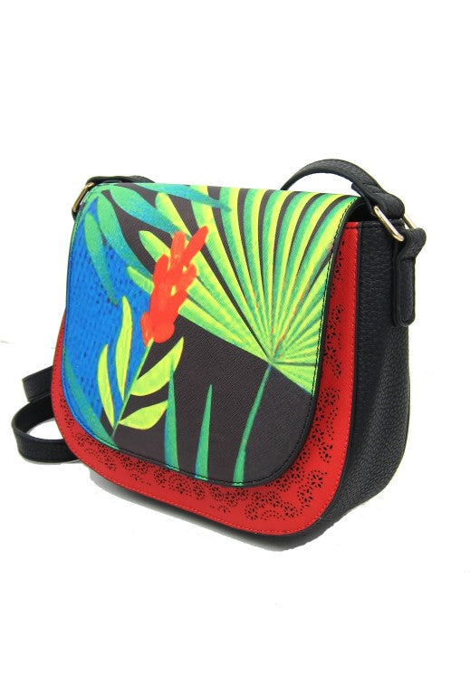 Tropical Small Colourful Faux Leather Fashion Shoulderbag, shoulder bag, ladies accessories, womens handbag, cross body bag, Tropical vegan leather bags, vegan leather bags, vegan leather fashion bags, vegan leather fashion, vegan leather fashion accessories, vegan leather shoulder bags, stylish vegan leather bag, elegant vegan leather bags, fashionable vegan leather bags, small-bag