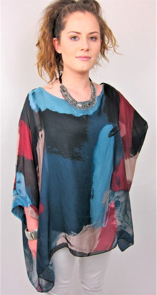 L262-Conti Moda Italian Silk Pattern Top